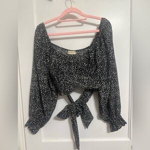 Alter’d state crop top with a tie back. Worn once! Great for a game day.